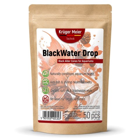 Kruger Meier BlackWater Drop 10g - szyszki olchy czarnej 50 sztuk Kruger Meier