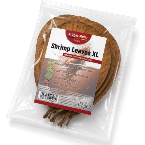 Kruger Meier Shrimp Leaves XL - liście ketapangu 10 sztuk Kruger Meier