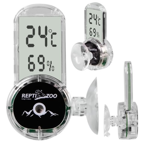 Repti-Zoo 4-sides Thermometer Hygrometer - termometr i higrometr LCD Repti-Zoo
