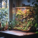 Terrario - Sztuczna Gałąź Dekoracyjna z Pędami do Terrarium - 100 cm Terrario