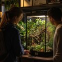 Terrario - Sztuczna Gałąź Dekoracyjna z Pędami do Terrarium - 100 cm Terrario