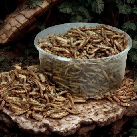 Terrario Repti Bites Mealworms 250ml - larwy mącznika suszone Terrario
