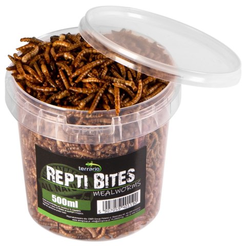 Terrario Repti Bites Mealworms 500ml - larwy mącznika suszone Terrario