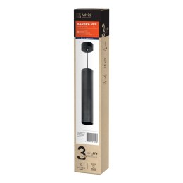 BARBRA PLR GU10 oprawa wisząca max 7W, IP20, okrągła, czarna, aluminium