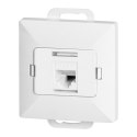 Gniazdo 1xRJ45 Cat6 Pearl, RJ45-6CAT/P1, biały