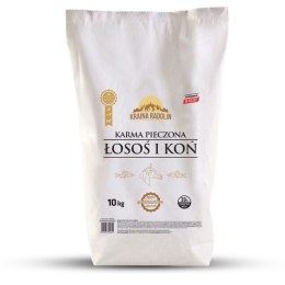 Kraina Radolin Koń i Łosoś 10kg dla psów z alegrią i nadwrażliwością pokarmową 39% mięsa pieczonego karma sucha