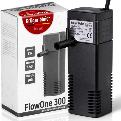 Kruger Meier FlowOne 300 - filtr wewnętrzny do akwarium Kruger Meier