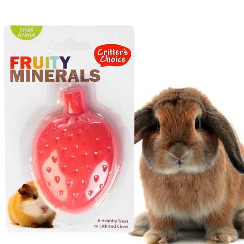 HappyPet Fruity Minerals 60g - kostka wapienna truskawkowa Happypet