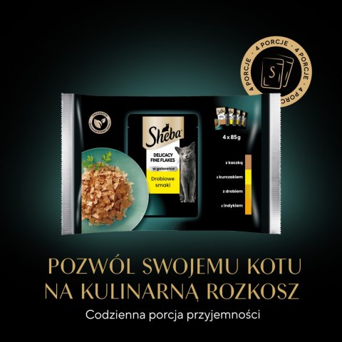 Sheba Saszetka Delicacy In Jelly Smaki Drobiowe 4x85g Sheba