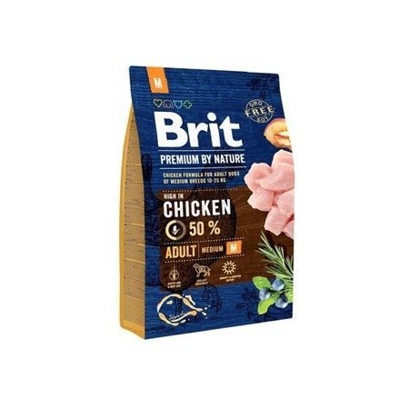 Brit Premium By Nature Adult M Z Kurczakiem 3kg Brit