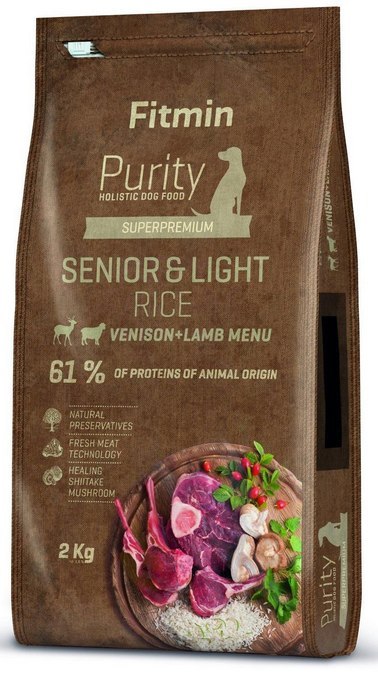 Fitmin Purity Rice Senior&Light Venison&Lamb 2kg Fitmin