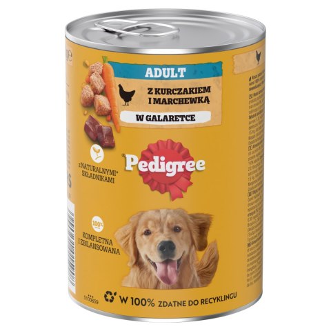 Pedigree Mokra Karma Dla Dorosłych Psów Z Kurczakiem I Warzywami W Galaretce 400g Pedigree