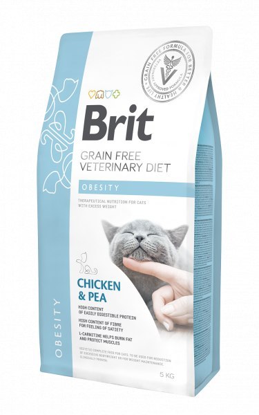 Brit Grain Free Veterinary Diet Cat Obesity Kurczak Z Groszkiem 2kg Brit veterinary