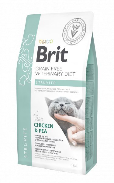 Brit Grain Free Veterinary Diet Cat Struvite Kurczak Z Groszkiem 5kg Brit