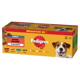 Pedigree Mokra Karma Dla Dorosłych Psów W Galaretce Mix Smaków (Z Wołowiną, Z Kurczakiem, Z Jagnięciną, Z Drobiem) 40x100g Pedigree