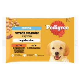 Pedigree Mokra Karma Dla Szczeniąt W Galaretce (Z Kurczakiem I Ryżem, Z Wołowiną I Ryżem) 4x100g Pedigree