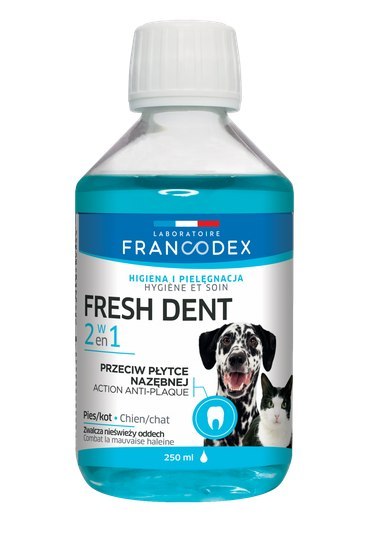 Zolux Francodex Fresh Dent Płyn Do Higieny Jamy Ustnej Dla Psów I Kotów 250ml Francodex