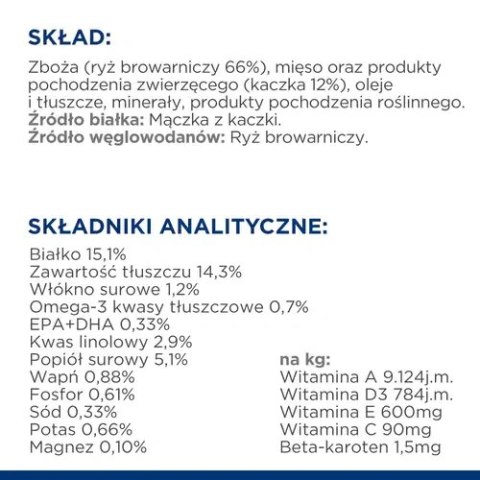 Hill's PD Prescription Diet Canine d/d Kaczka I Ryż 12kg Hills