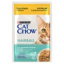 Purina Cat Chow Hairball Karma Z Kurczakiem I Zieloną Fasolką W Sosie 85g Purina Cat Chow
