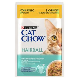 Purina Cat Chow Hairball Karma Z Kurczakiem I Zieloną Fasolką W Sosie 85g Purina Cat Chow