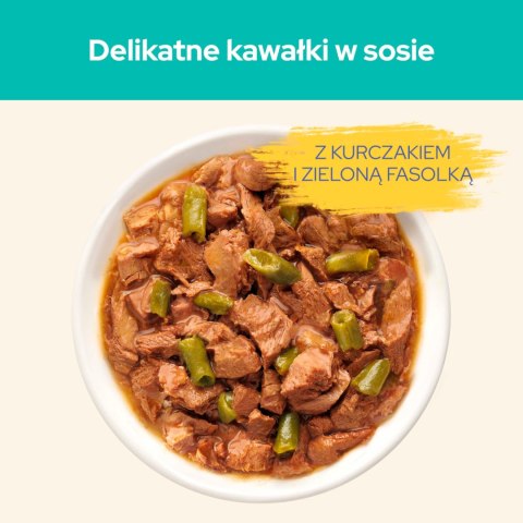 Purina Cat Chow Hairball Karma Z Kurczakiem I Zieloną Fasolką W Sosie 85g Purina Cat Chow