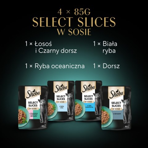 Sheba Saszetka Selection In Sauce Smaki Rybne 4x85g Sheba