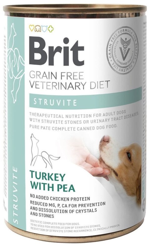 Brit Green Free Veterinary Diet Dog Struvite Indyk Z Groszkiem 400g Brit veterinary