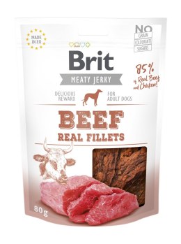 Brit Jerky Snack Beef And Chicken Fillets 80g Brit