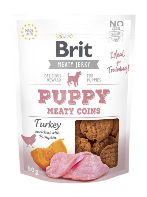 Brit Jerky Snack Turkey Meaty Coins For Puppies 80g Brit