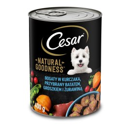 Cesar Natural Goodness Bogata W Kurczaka, Przybrana Batatem, Groszkiem I Żurawiną 400g Cesar