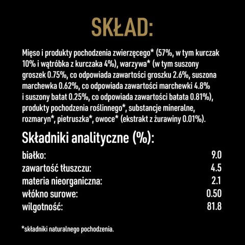 Cesar Natural Goodness Bogata W Kurczaka, Przybrana Batatem, Groszkiem I Żurawiną 400g Cesar