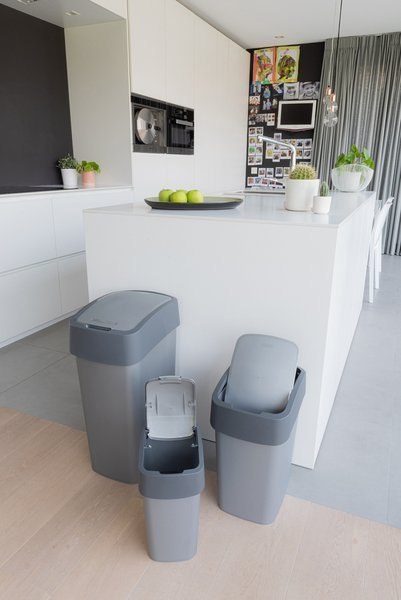 Curver Flip Bin Kosz Na Śmieci Szaro-Grafitowy 10l Curver