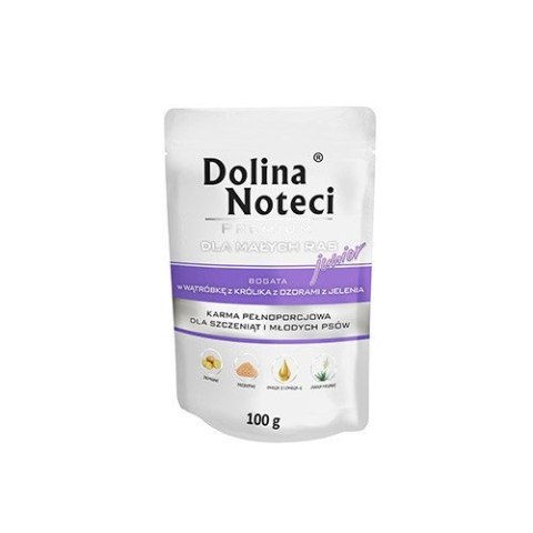 Dolina Noteci Premium Dla Psów Małych Ras Junior Bogata W Wątróbkę Z Królika I Ozory Z Jelenia Saszetka 100g Dolina Noteci