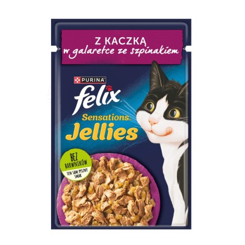 Felix Sensations Jellies Kaczka Z Szpinakiem W Galaretce 85g Felix