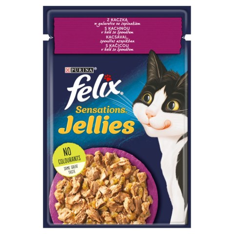 Felix Sensations Jellies Kaczka Z Szpinakiem W Galaretce 85g Felix