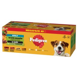 Pedigree Mokra Karma Dla Dorosłych Psów Saszetka Mix Smaków (Z Kurczakiem I Warzywami, Z Wołowiną I Warzywami, Z Indykiem I Marc Pedigree
