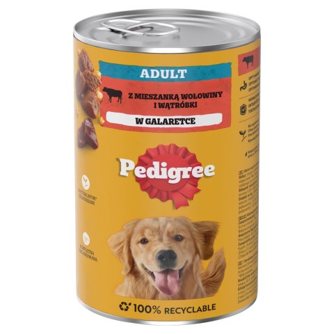 Pedigree Mokra Karma Dla Dorosłych Psów Z Wołowiną W Galaretce 1200g Pedigree