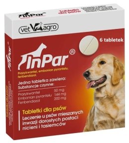 Vet-Agro InPar Tabletki Odrobaczające Dla Psa 6szt Vet-Agro
