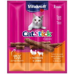 Vitakraft Cat Stick Mini Kabanosy Indyk Z Jagnięciną 3x18g Vitakraft