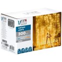 Kurtyna Świetlna 300 led 3 m ORION z Pilotem Ciepła Barwa usb