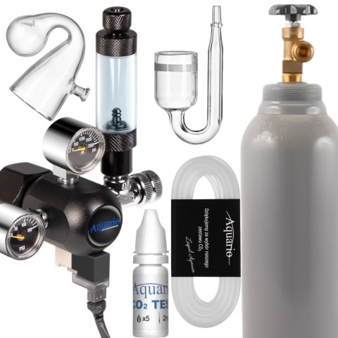 Aquario Professional 2.0 - zestaw CO2 z elektrozaworem + butla 8l Aquario