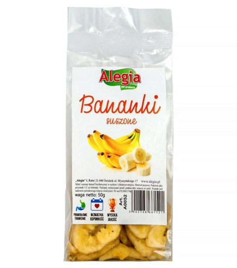 ALEGIA Przysmak Banany Suszone 50g ALEGIA