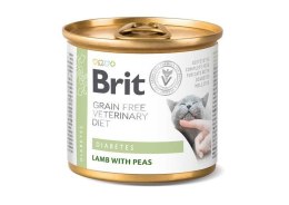Brit Grain Free Veterinary Diet Cat Diabetes Jagnięcina Z Groszkiem 200g Brit veterinary