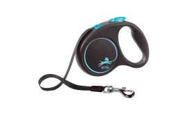 Flexi Smycz Black Design M Taśma 5m Do 25kg Niebieska Flexi