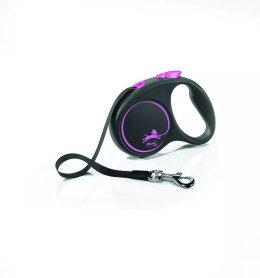 Flexi Smycz Black Design M Taśma 5m Do 25kg Różowa Flexi
