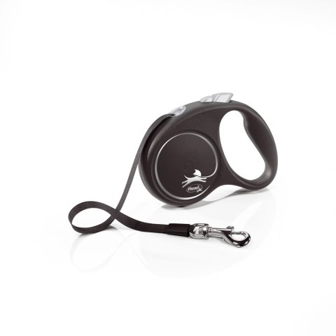 Flexi Smycz Black Design S Taśma 5m Do 15kg Czarna Flexi