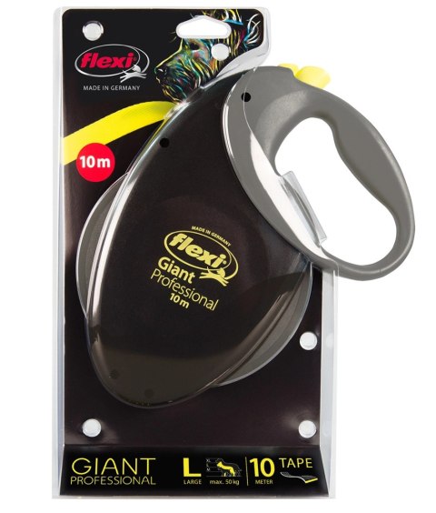 Flexi Smycz Giant L Taśma 10m Do 50kg Żółty Neon Flexi