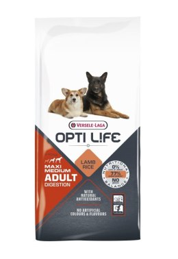 Versele-Laga Opti Life Adult Digestion Medium&Maxi Jagnięcina Z Ryżem 12,5kg Versele-Laga