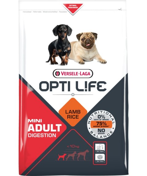 Versele-Laga Opti Life Adult Digestion Mini Jagnięcina Z Ryżem 7,5kg Versele-Laga