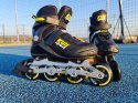 Rolki Damskie Męskie Czarne Kauczukowe Solidne z Hamulcem KUBISPORT roz. 39